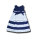 girls cotton material blue stripe dress